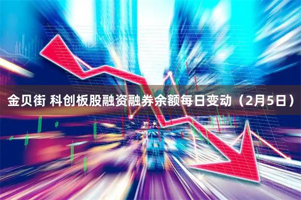 金贝街 科创板股融资融券余额每日变动（2月5日）